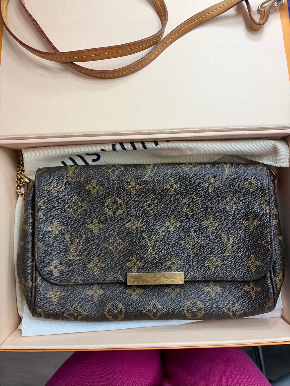 Louis Vuitton Monogram Canvas Crossbody with Vachetta Strap